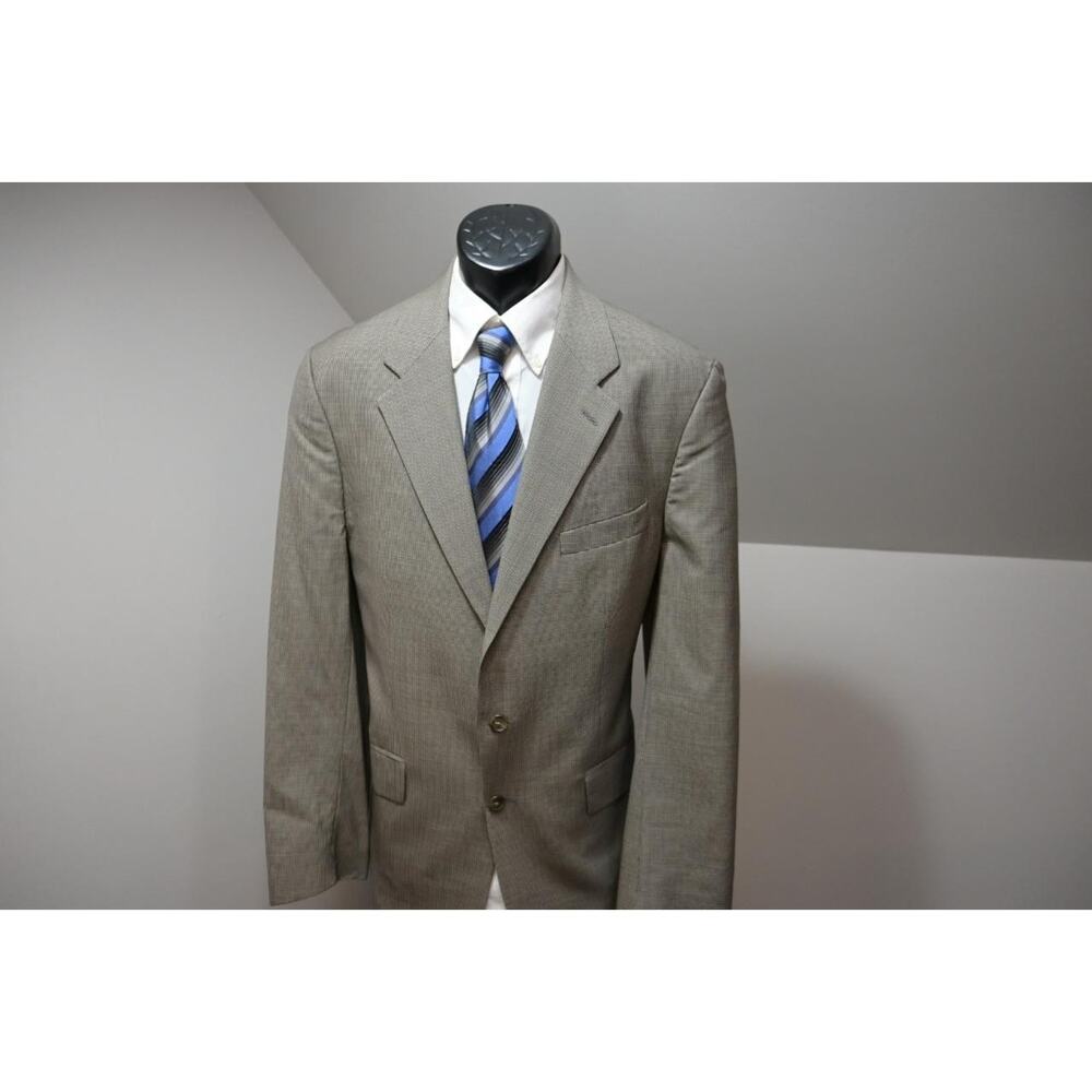 Chaps Ralph Lauren Houndstooth 2‎ Piece Suit Pants Jacket Mens Sz 36 x 33 42 T